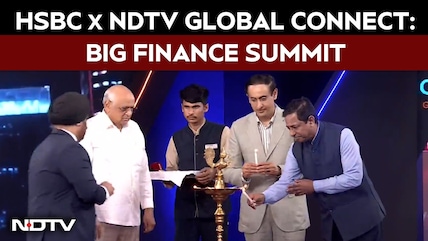 Gujarat CM Bhupendra Patel, Rahul Kanwal At HSBC x NDTV Global Connect In GIFT City