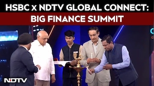 Gujarat CM Bhupendra Patel, Rahul Kanwal At HSBC x NDTV Global Connect In GIFT City