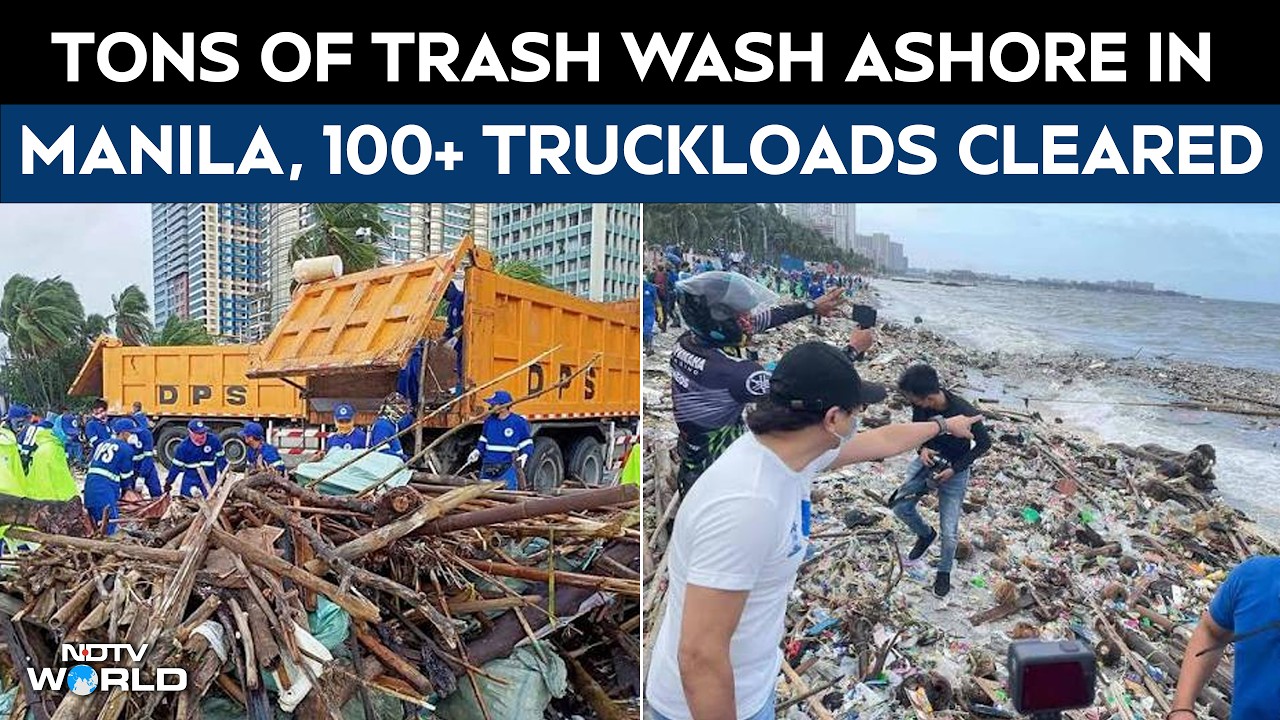 Philippine Rain: Tons Of Trash Wash Ashore In Manila, 100+ Truckloads Cleared
