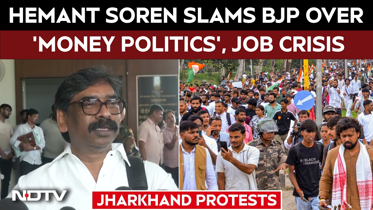 Hemant Soren Slams BJP Over 'Money Politics', Job Crisis