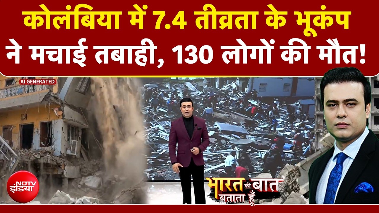 कोलंबिया में 7.4 तीव्रता के भूकंप ने मचाई तबाही, 130 लोगों की मौत