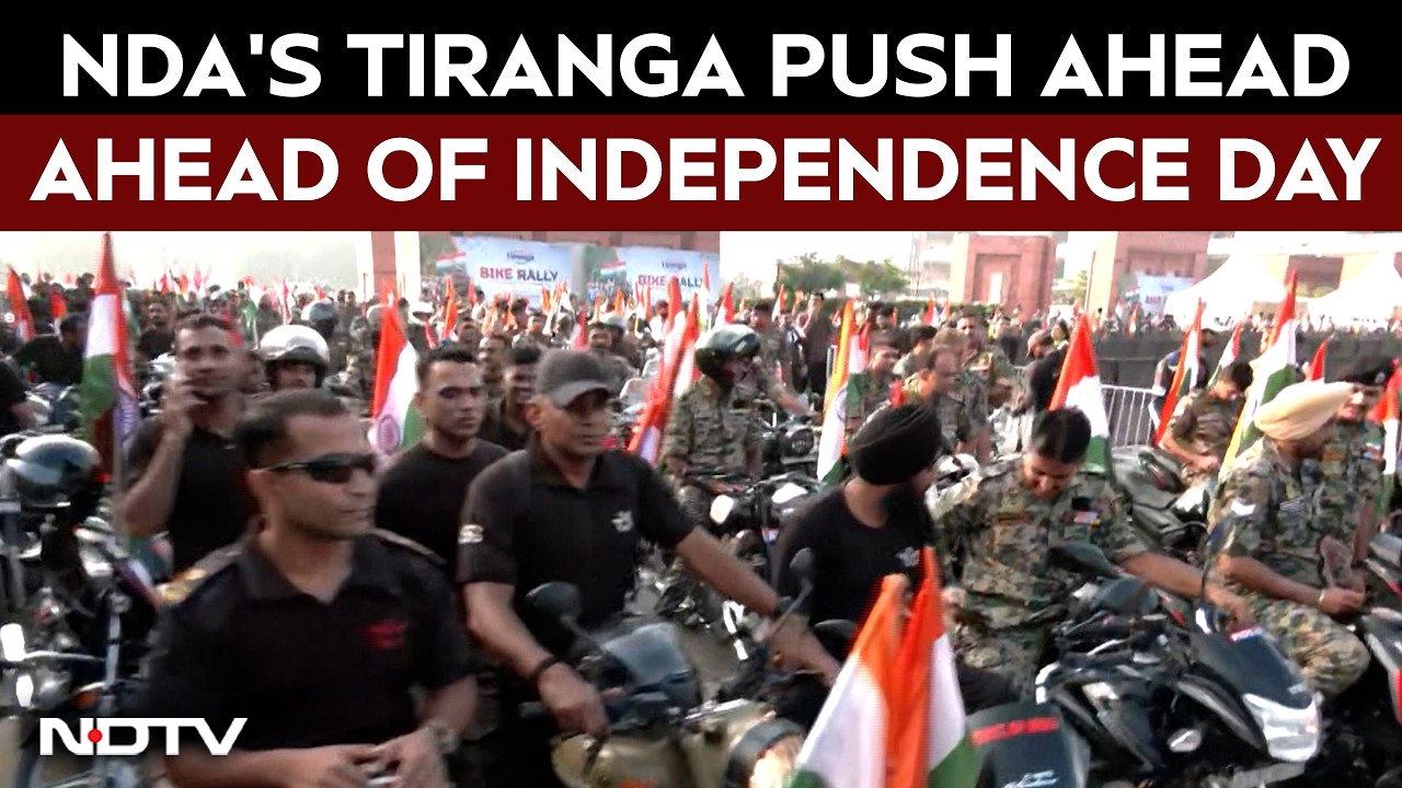 NDA's Tiranga Rally Begins In Delhi Ahead Of Independence Day