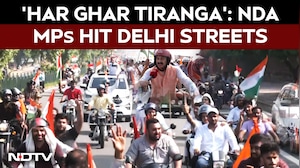 NDA MPs Take Out Tiranga Bike Rally In Delhi Ahead Of Independence Day