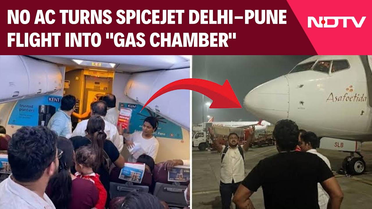 SpiceJet Flight News | No AC Turns SpiceJet Delhi-Pune Flight Into "Gas Chamber", Passengers Protest