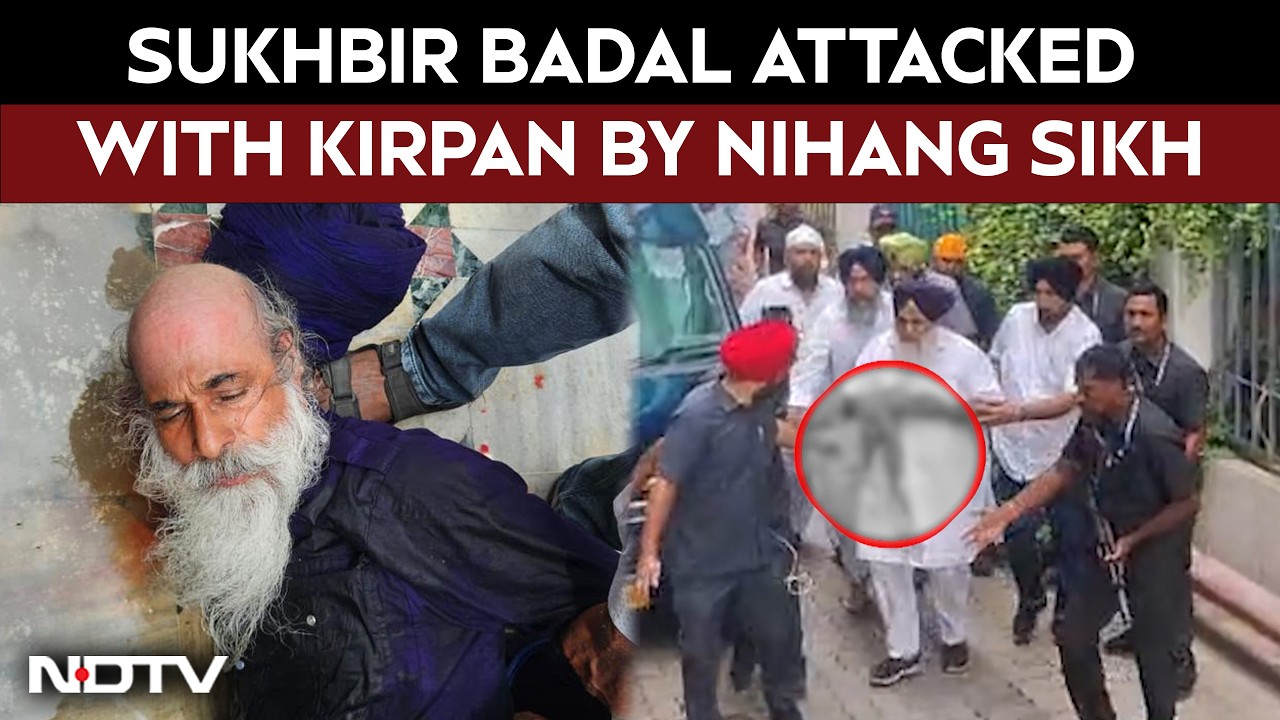 Sukhbir Badal Attacked With Kirpan By Nihang Sikh At Gurudwara In Maharashtra