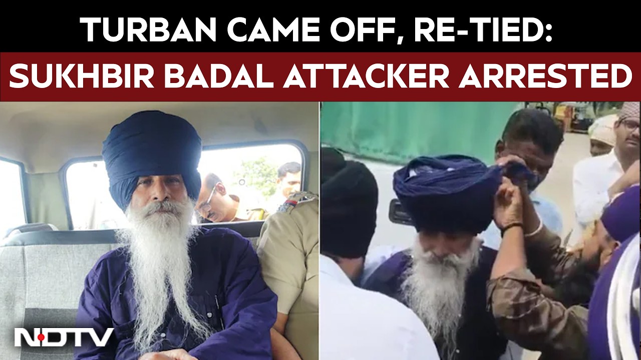 Turban Came Off, Re-Tied: Moment Sukhbir Badal's Attacker Was Arrested