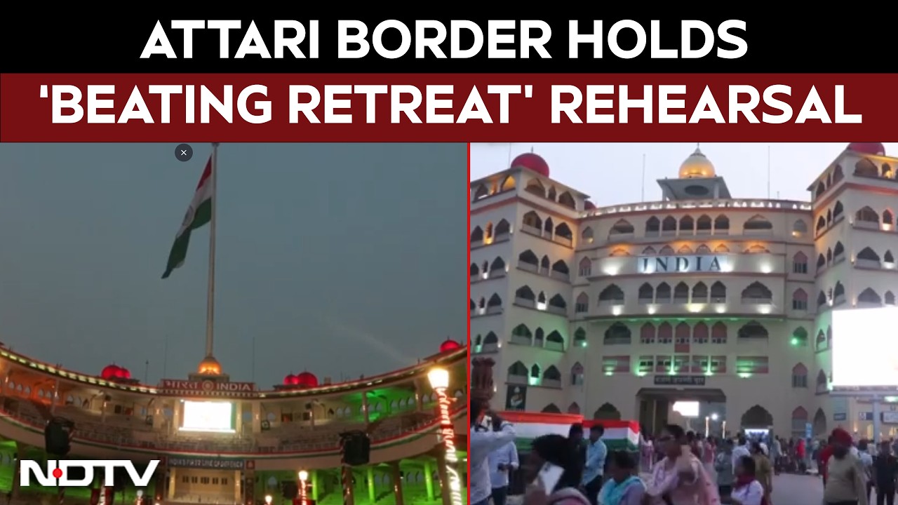 Attari Border In Punjab Lights-Up In Tricolour