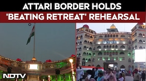 Attari Border In Punjab Lights-Up In Tricolour