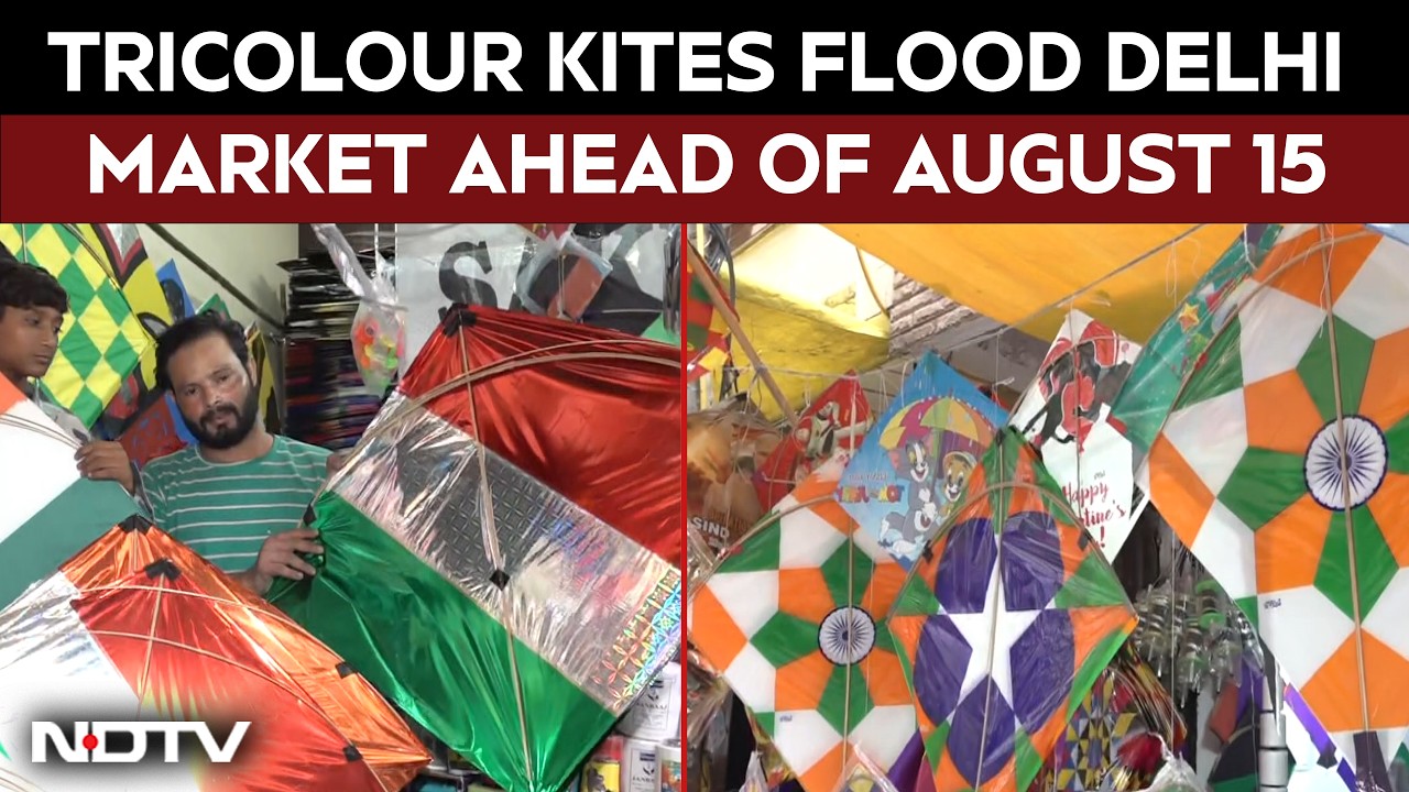 Delhi’s Chand Mohalla Kite Market Buzzes With Tricolour Kites