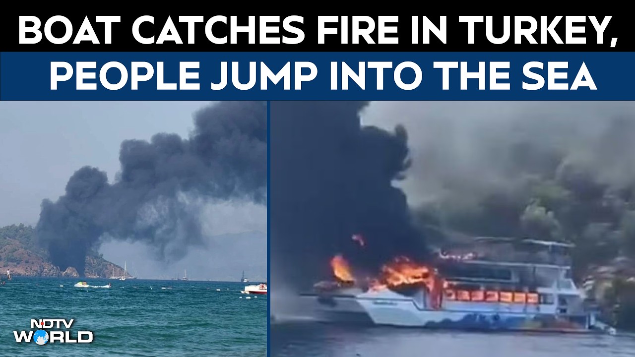 Tourist Boat Catches Fire Off Turkey's Fethiye Coast; 107 Rescued After Passengers Jump Into Sea