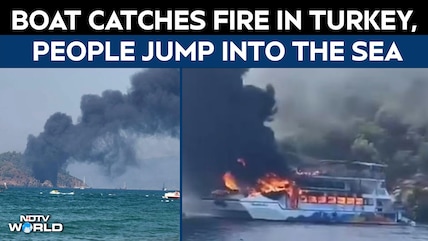 Tourist Boat Catches Fire Off Turkey's Fethiye Coast; 107 Rescued After Passengers Jump Into Sea