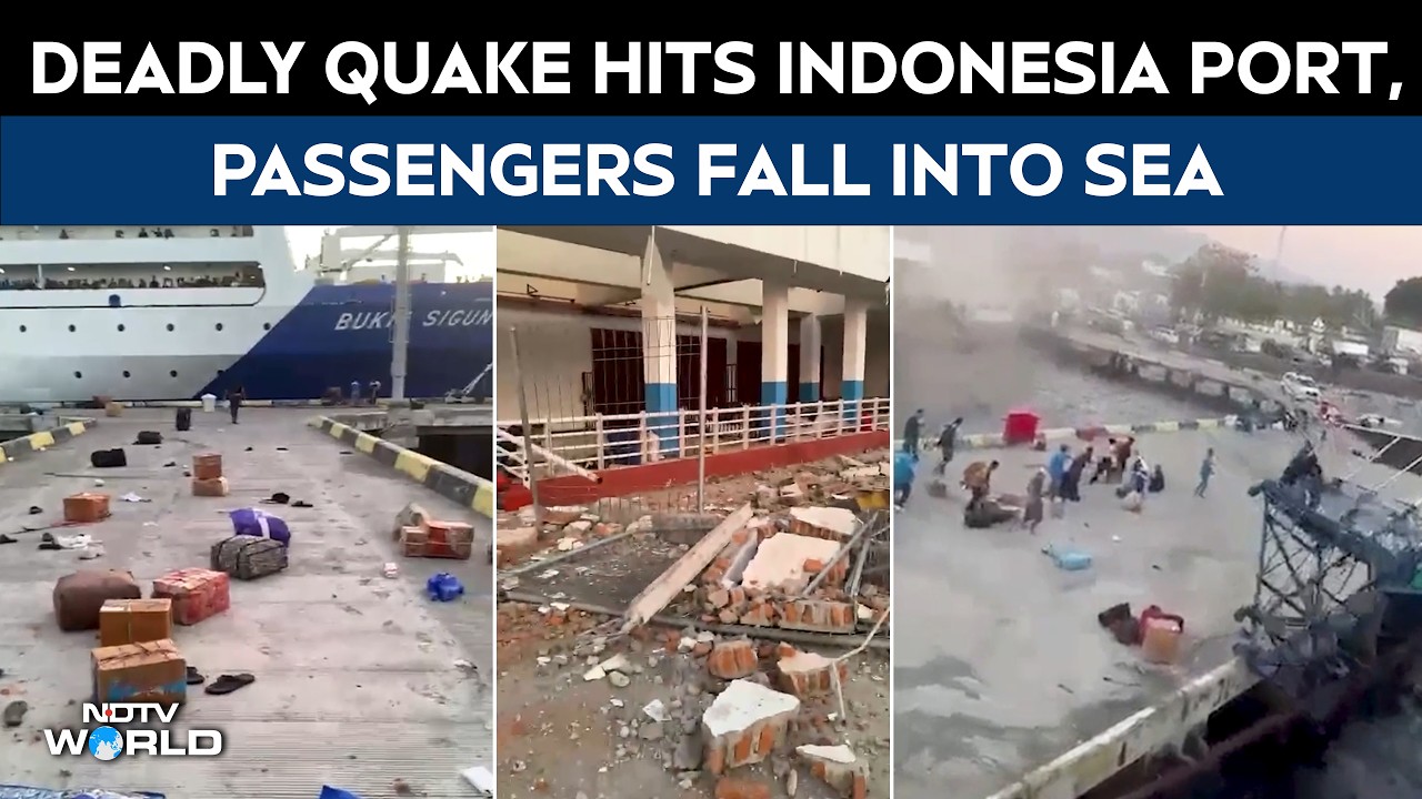 Indonesia Earthquake: Port Building Crumbles, Passengers Plunge Into Sea