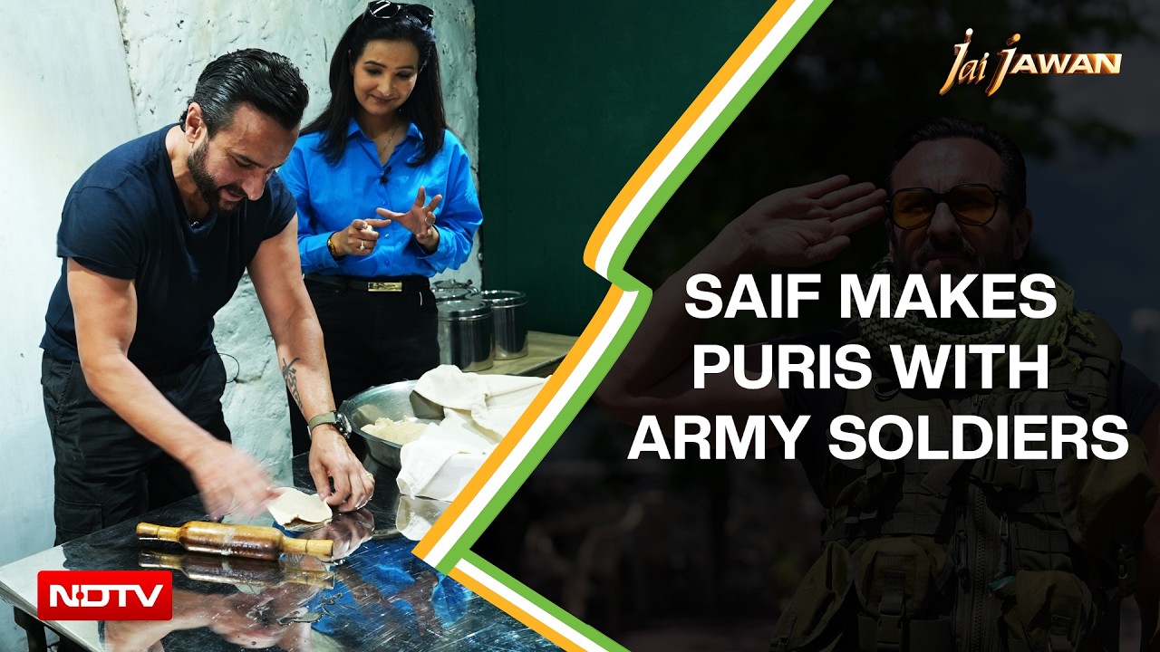 Saif Ali Khan Tries His Hand At Making Puris With Army Soldiers | Jai Jawan With Saif Ali Khan
