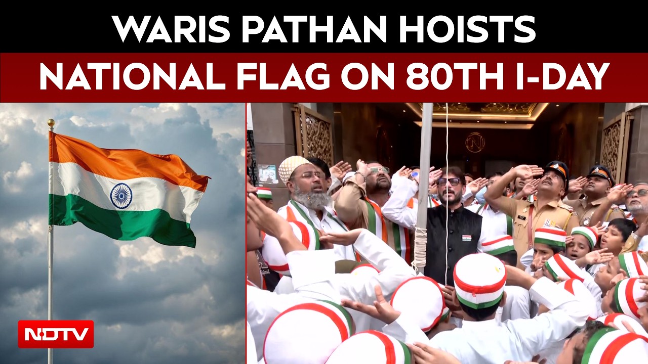 AIMIM Leader Waris Pathan Hoists The National Flag On 80th Independence Day