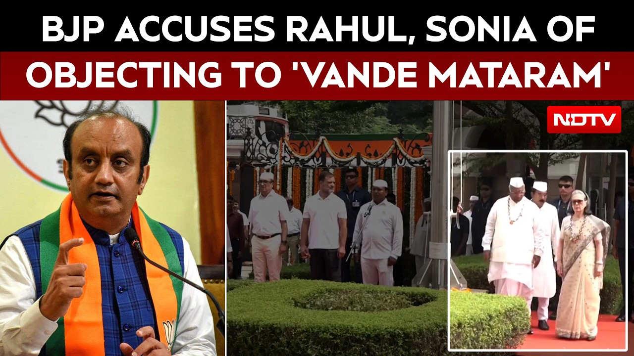 Video: Vande Mataram Storm: BJP Targets Rahul, Sonia Over Congress HQ Video