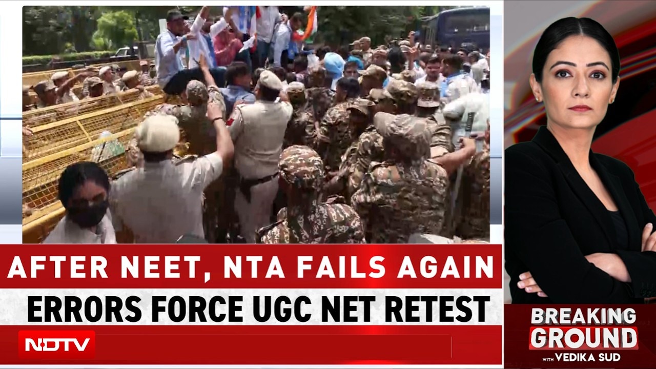 UGC NET RE Exam | UGC-NET Row: Congress Student Wing NSUI Stages Protest Against Centre