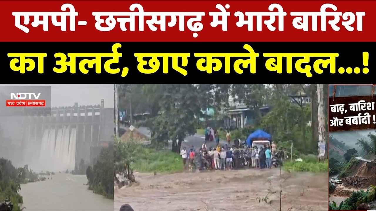 MP CG Rain Alert: एमपी- छत्तीसगढ़ में भारी बारिश का अलर्ट, छाए काले बादल!। Guna । Rewa । Flood News