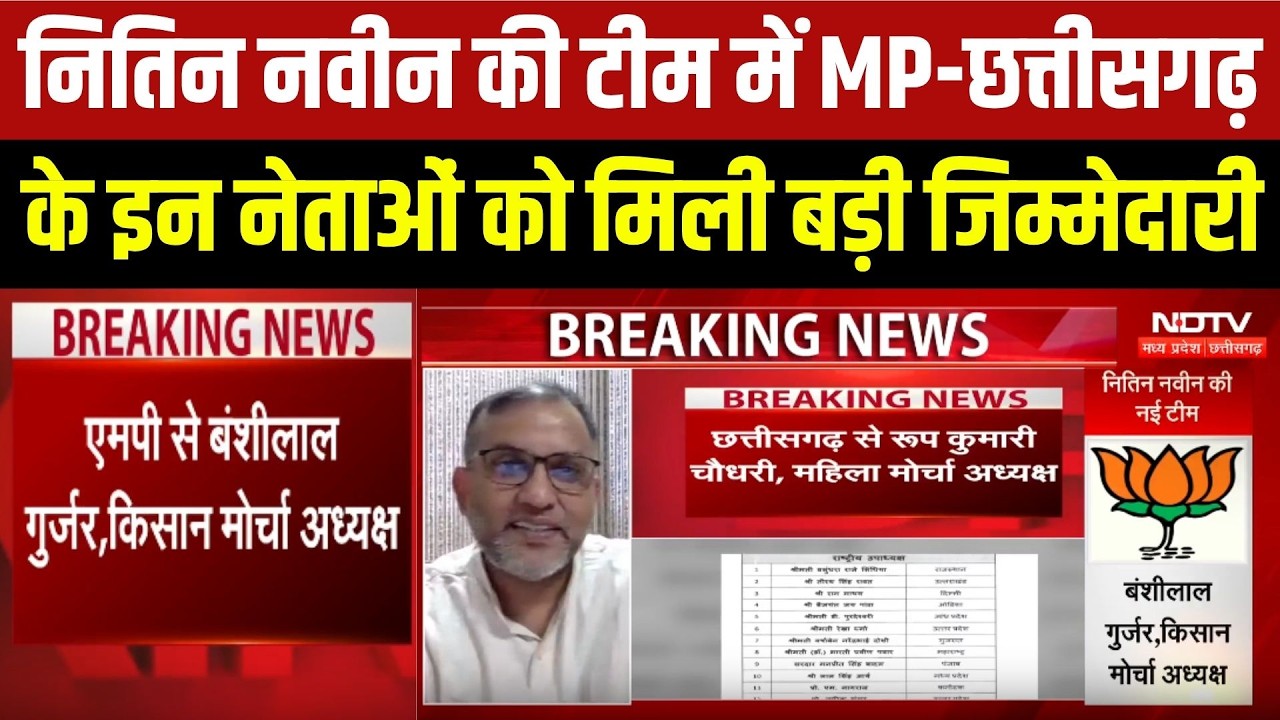 Nitin Nabin BJP Team:  MP-Chhattisgarh के इन नेताओं को मिली बड़ी जिम्मेदारी