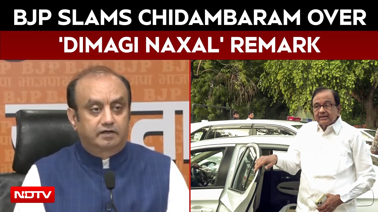 "Dimagi Naxal" Row: BJP's Sudhanshu Trivedi Hits Back At Chidambaram Over "Dimagi Naxal" Remark