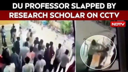 DU Professor Attacked By Research Scholar, CCTV Captures Slapping Incident