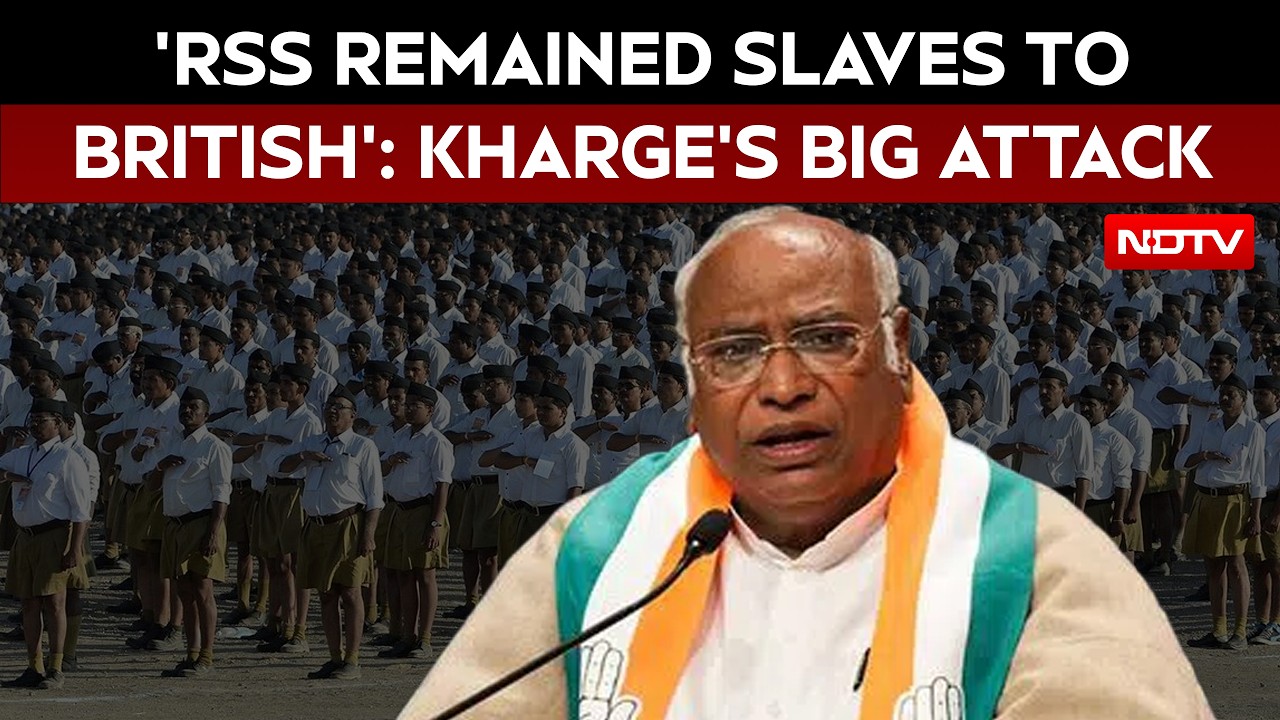Mallikarjun Kharge Attacks RSS Over Freedom Struggle Role, Says 'They Were British Slaves'