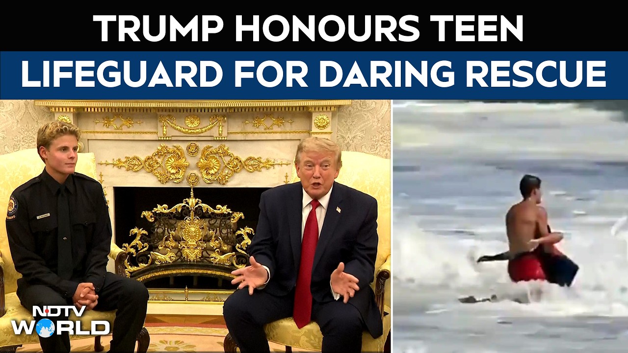 Trump Honours Teen Lifeguard Who Saved Boy In Dramatic California Rescue