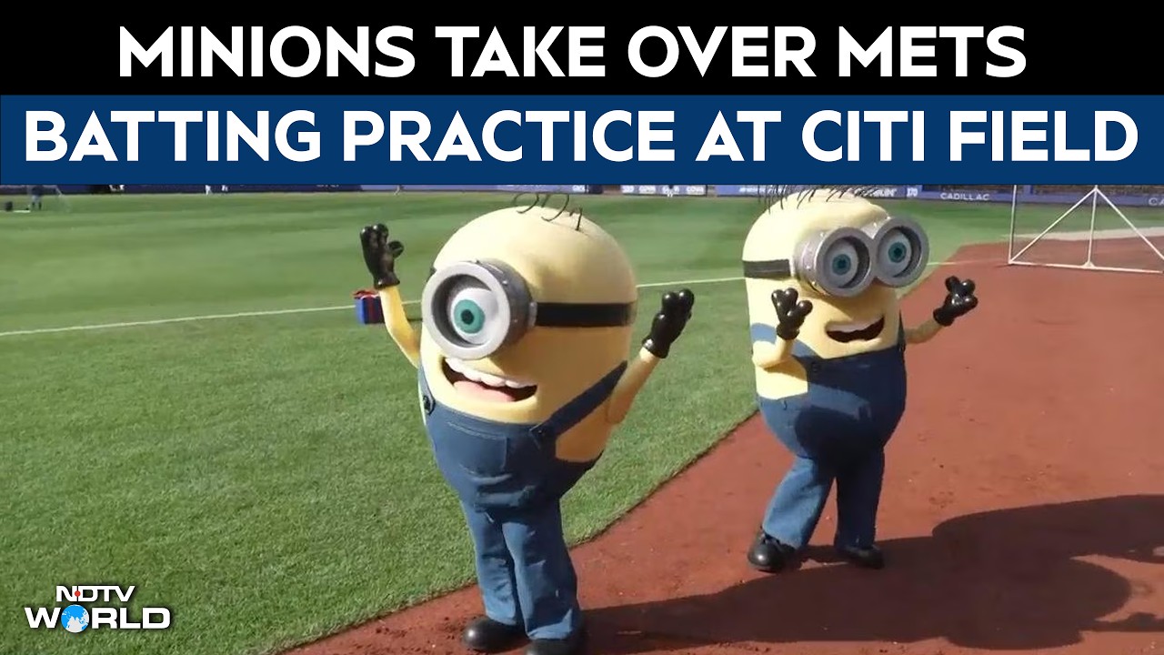 Minions Take Over Mets Batting Practice At Citi Field Ahead Of &lsquo;Minions & Monsters&rsquo; Release