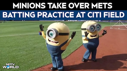 Minions Take Over Mets Batting Practice At Citi Field Ahead Of &lsquo;Minions & Monsters&rsquo; Release