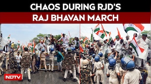 RJD Raj Bhavan March Turns Chaotic As Police Clash With Protesters