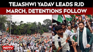 RJD's Tejashwi Yadav Leads Patna March Over Paper Leaks, Unemployment