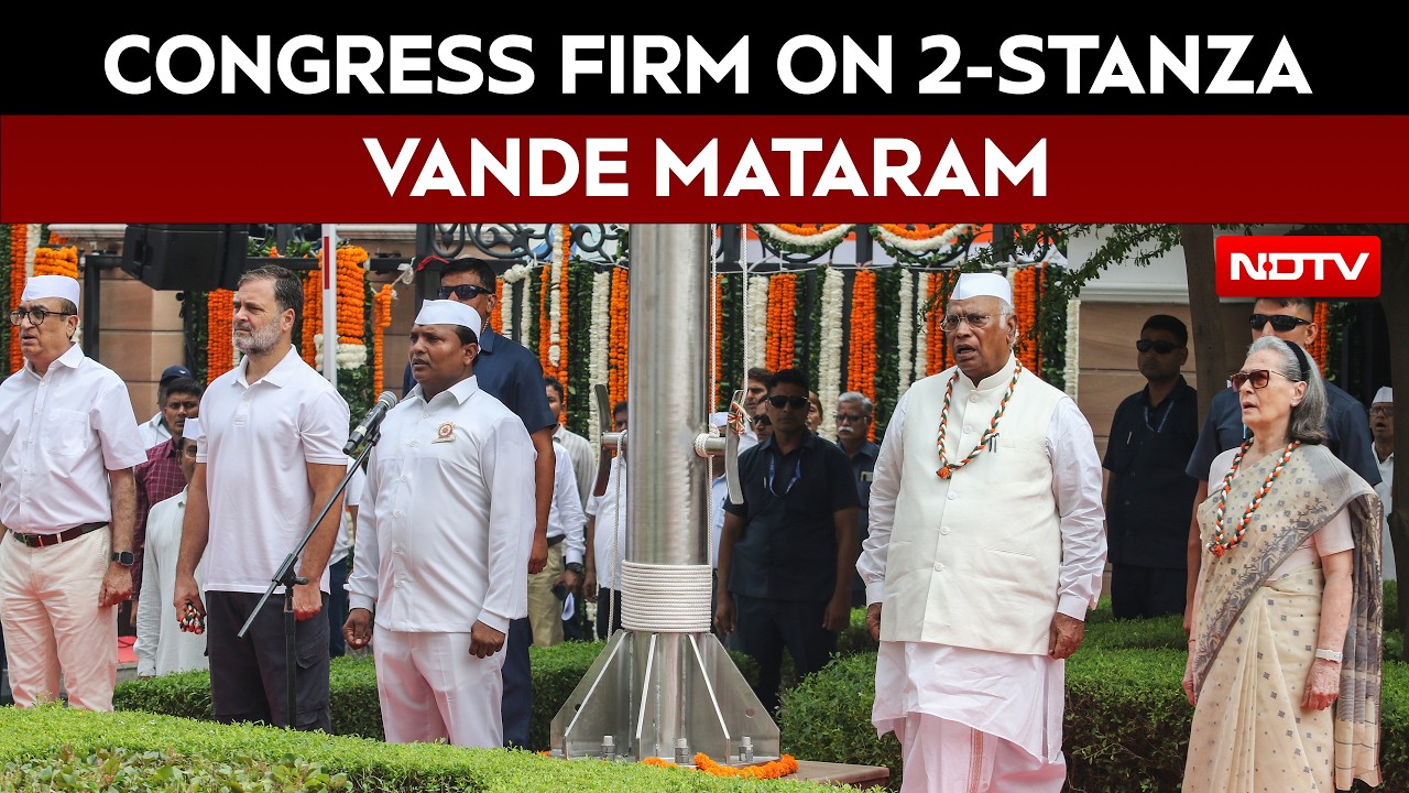 Congress Firm On 2-Stanza Vande Mataram, BJP Terms Party "Muslim League"
