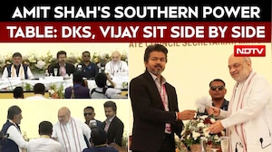 Amit Shah's Southern Power Table: DK Shivakumar, Vijay Sit Side By Side As Two CMs Skip Meet