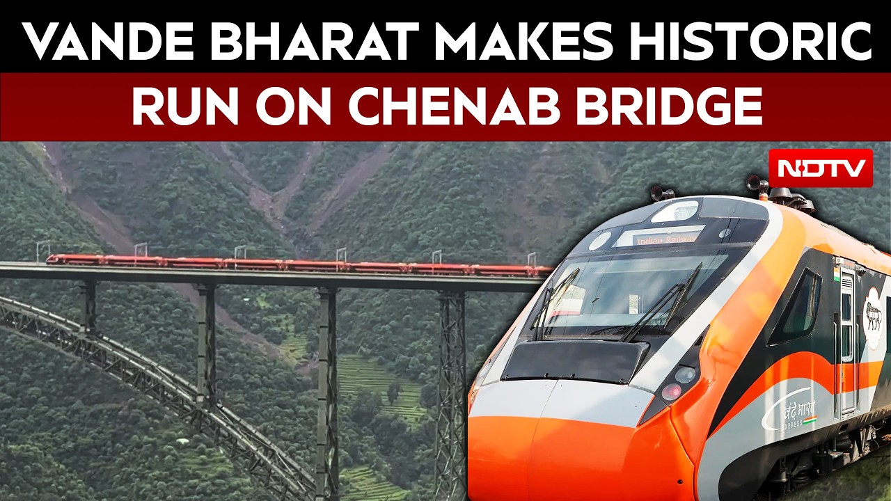 Vande Bharat Makes History, Hits Nearly 100 Kmph On Chenab Bridge