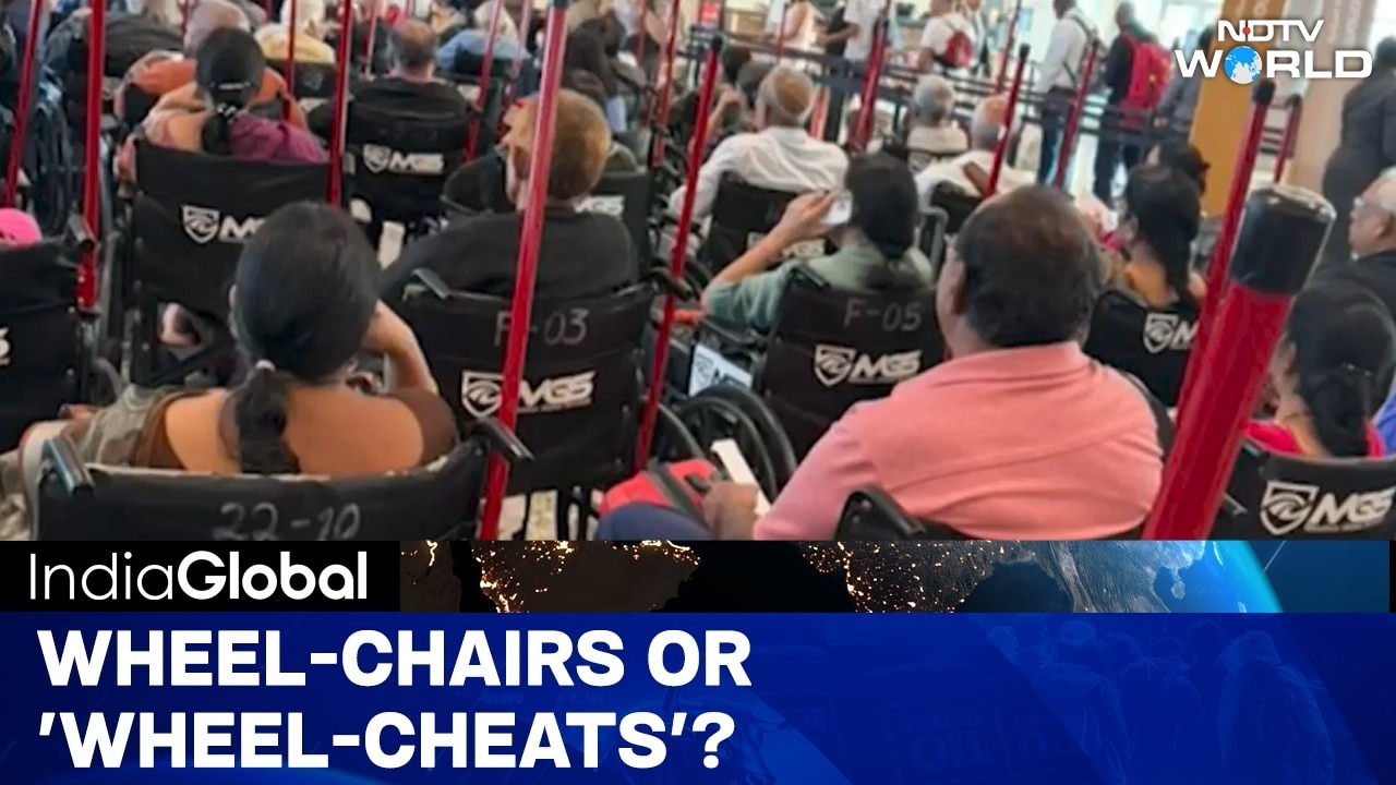 Wheel-Chairs Or 'wheel-Cheats'? Viral Photo Exposes Massive International Airport Queue-jumping Scam