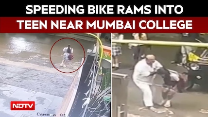Mumbai News | Caught On Camera: 15-Year-Old Hit By Speeding Bike While Crossing Mumbai Road