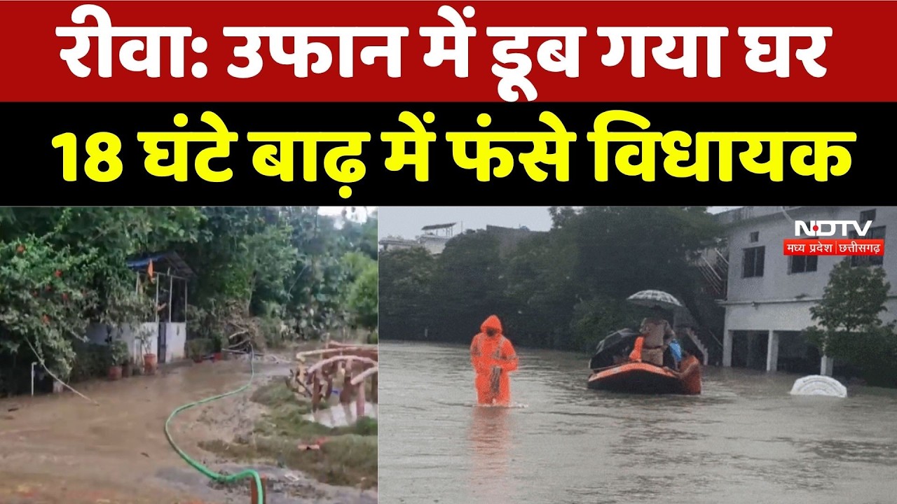 Rewa Flood Crisis: उफान में डूब गया घर, 18 घंटे बाढ़ में फंसे विधायक। Breaking News । Rain Alert