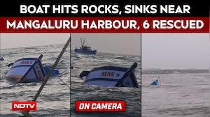 Karnataka News | Six Fishermen Rescued After Boat Hits Rocks And Sinks Near Mangaluru Harbour