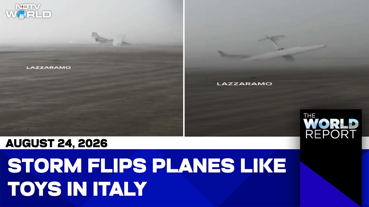 Italy Storm Tosses Four Aircraft Across Forli Airport Tarmac