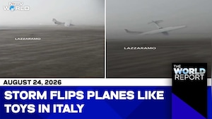 Italy Storm Tosses Four Aircraft Across Forli Airport Tarmac