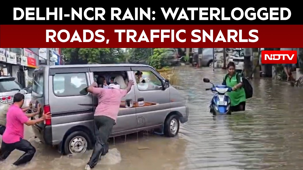Delhi-NCR Rain Fury: Waterlogged Roads, Traffic Snarls, 14 Flights Diverted