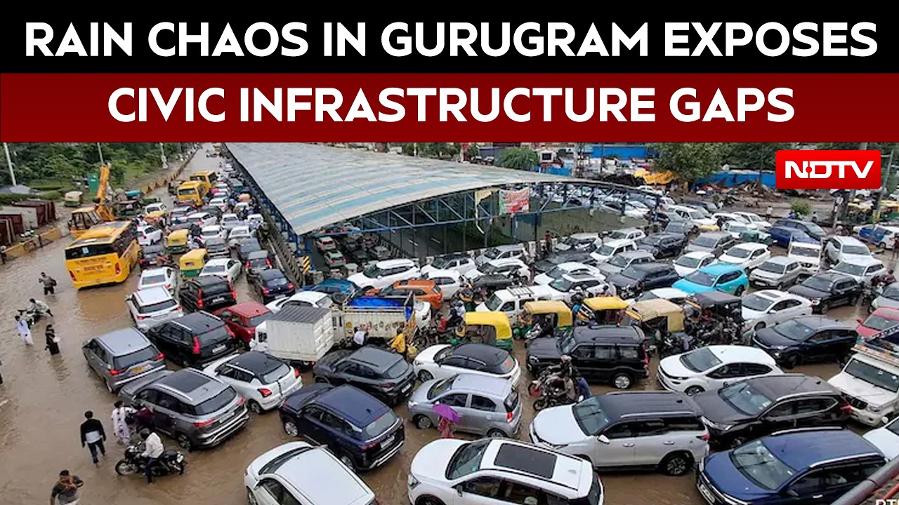 One Hour Of Rain Exposes Gurugram's Civic Infrastructure Again