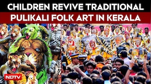 Children Bring Traditional Pulikali Tiger Dance To Kerala Streets