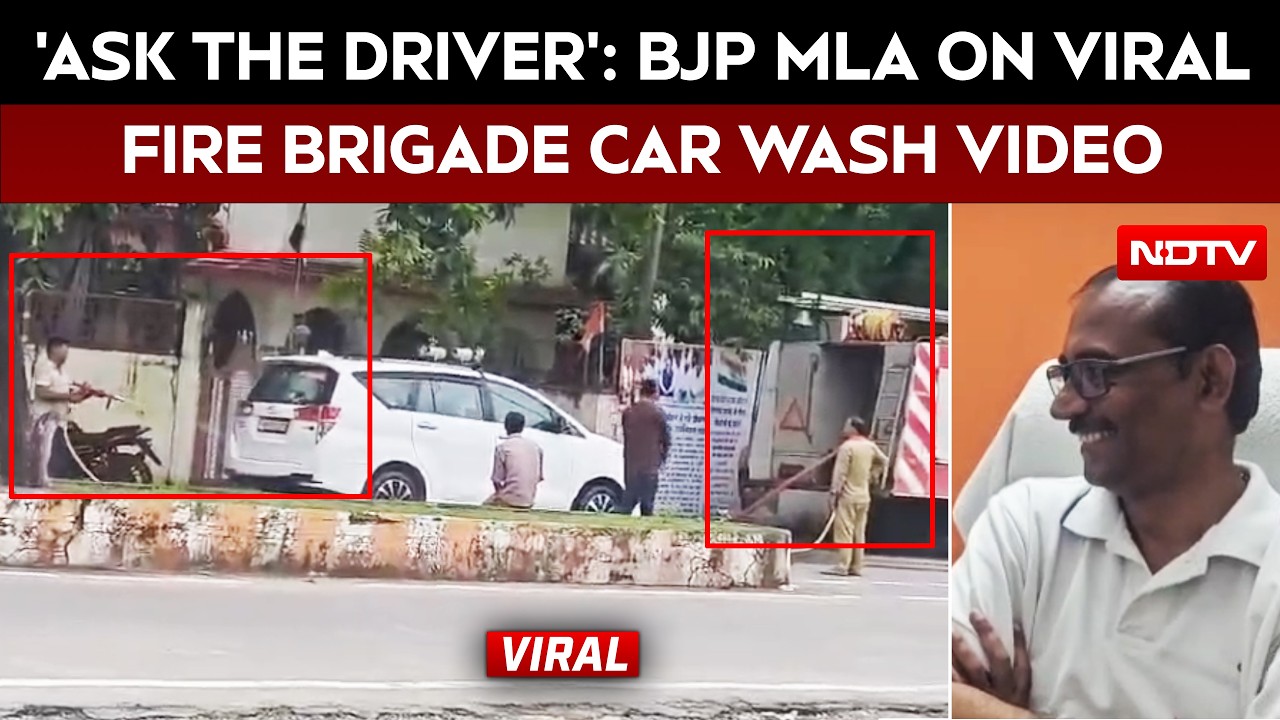 Viral Video Shows Fire Brigade Vehicle Washing BJP MLA's Car in MP