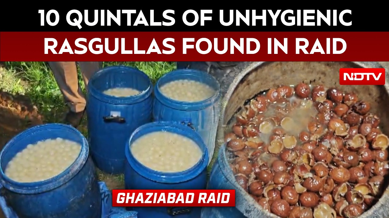 Ghaziabad Food News | 10 Quintals of Rasgullas Found in Unhygienic Conditions in Ghaziabad