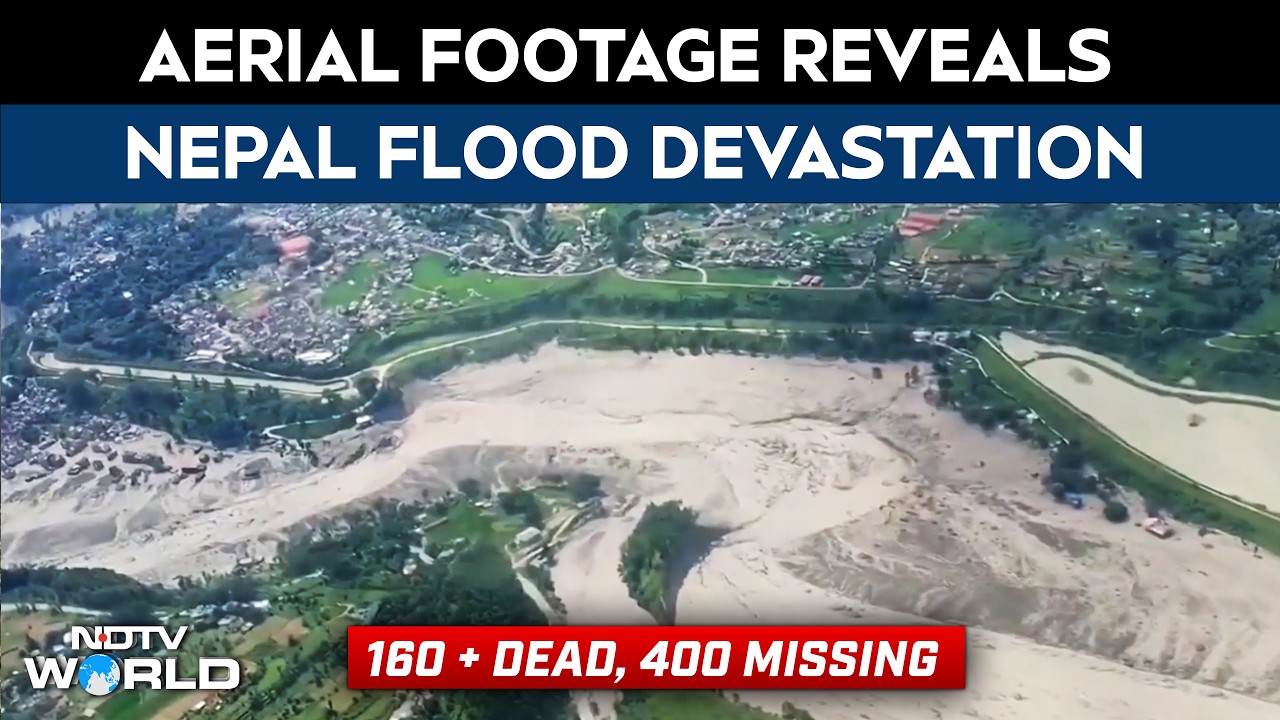 Aerial Footage Reveals Nepal Flood Devastation, At Least 160 Dead And 400 Missing