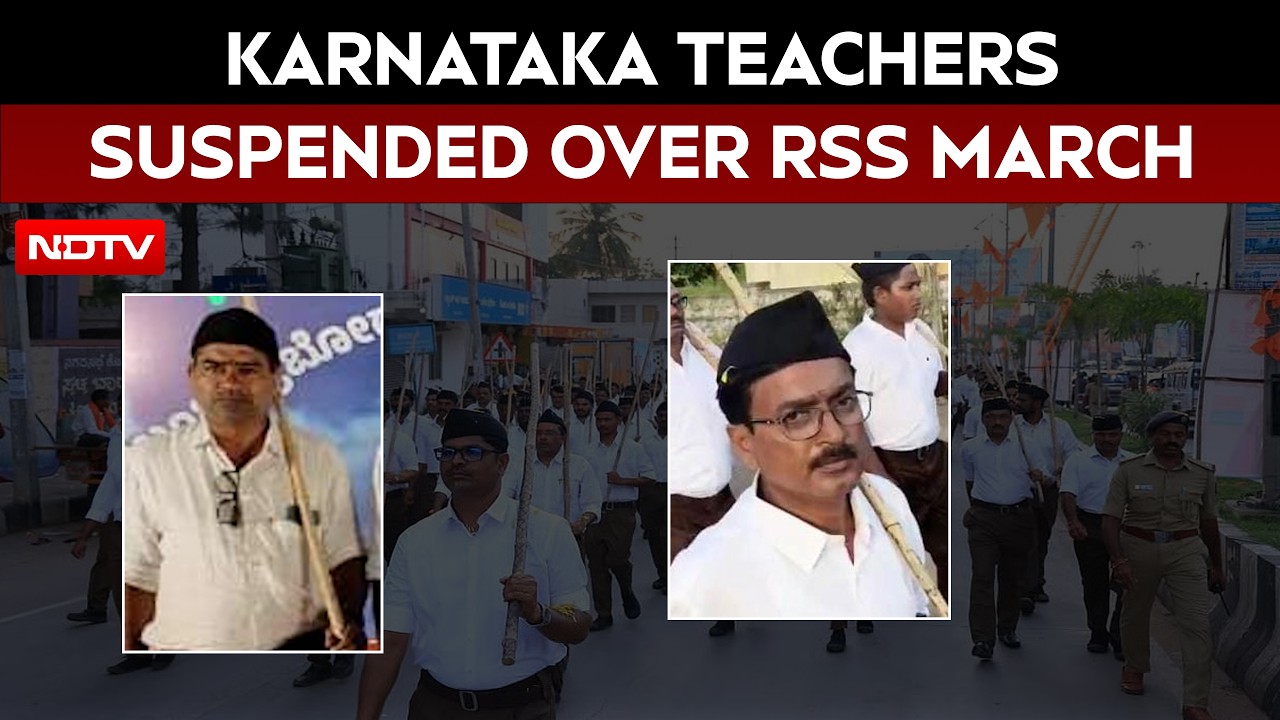 Karnataka Teachers Suspended Over RSS March Participation, Department Orders Inquiry