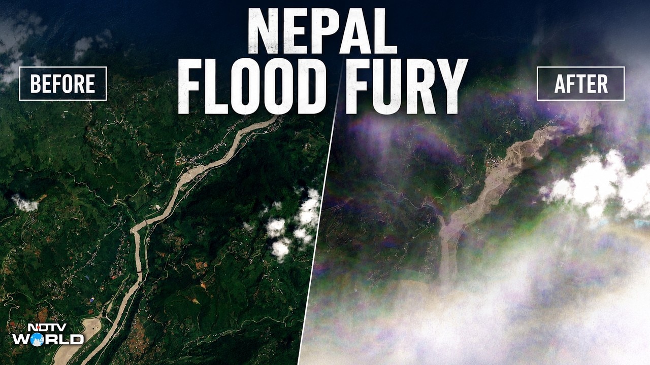 Nepal Flood Panic | Before & After Shows Terrifying Images From Nepal Amid Flood Disaster
