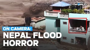 Nepal Flood News | On Camera: People Stranded Over Rooftop As Raging Floodwaters Come Crashing