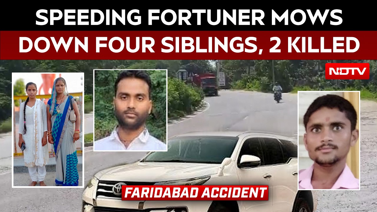 Faridabad News | Speeding Fortuner Mows Down Four Siblings In Faridabad, 2 Killed