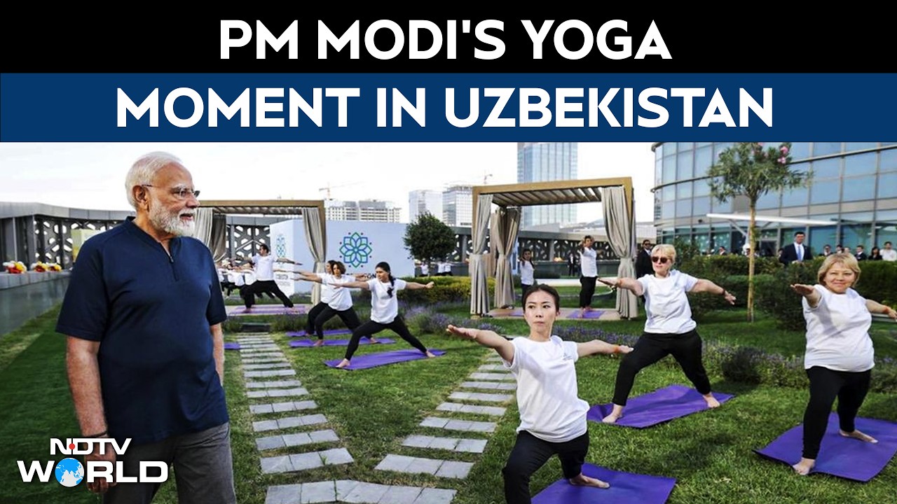 PM Modi Joins Yoga Session In Tashkent, Interacts With Participants